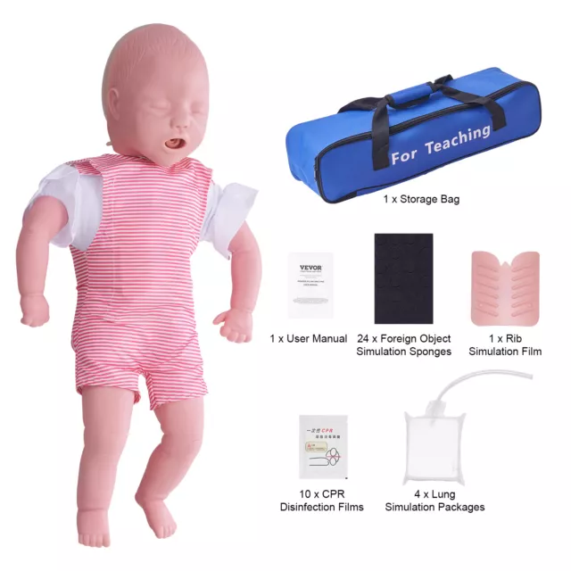 VEVOR Baby Infarction Model Infant Airway Obstruction Training Manikin CPR Teach