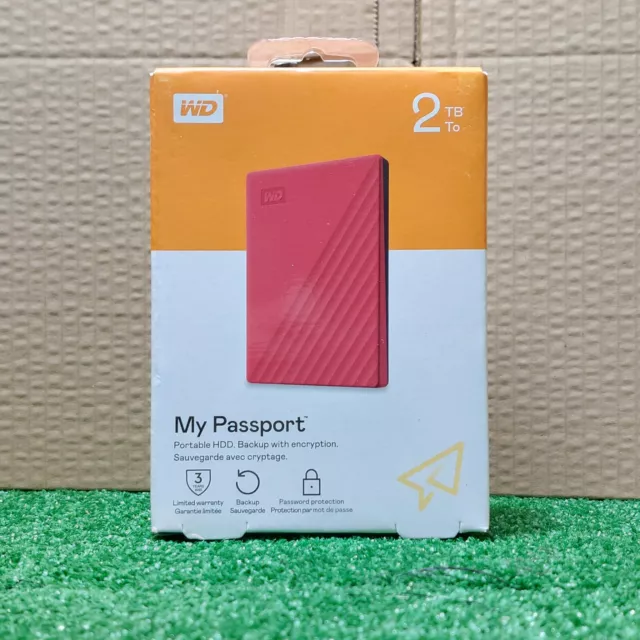 Western Digital My Passport externe Festplatte mit 2 TB – ROT