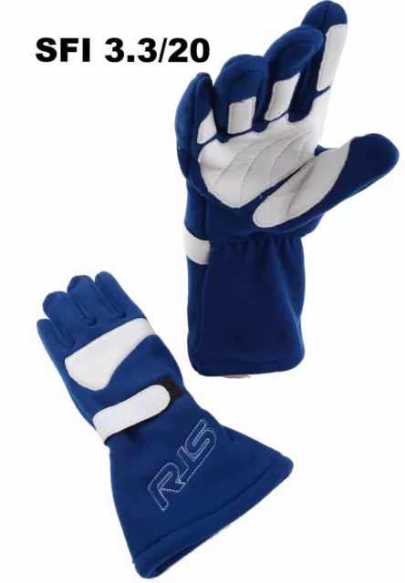 Rjs Racing Sfi 3.3/20 Racing Gloves Elite 3-2A/20 Gloves Sfi 20 Blue Size 2X