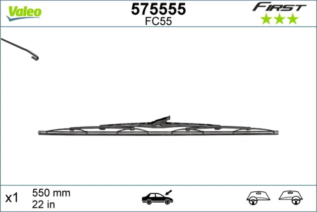 Wischblatt Scheibenwischer FIRST VALEO 575555 für SLK C5 T98 BMW FOCUS C4 E53 T5