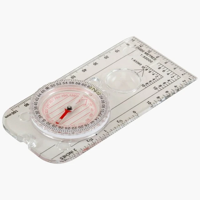 Navigation Compass Explorer Pack | Bussola Regolabile Con Righello E Scale Per Mappe | Leggera E Portatile Per Escursionismo, Trekking, Sopravvivenza E Orienteering - 4