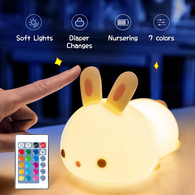 Bunny Nachtlicht für Kinder Tragbare und Wiederaufladbare Infant oder