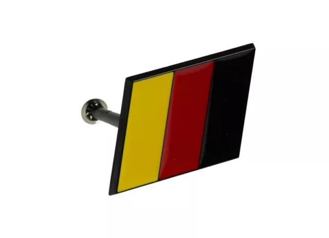 Deutschland Flagge Emblem Abzeichen - Deutsche - Auf Schwarz Schräge Basis Vorne