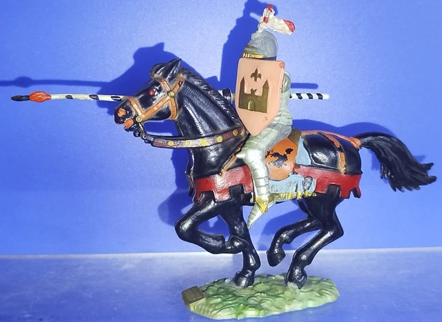 JOLIE Nice RARE ! FIGURINE PLOMB CREUX JF CAVALIER TROMPETTE