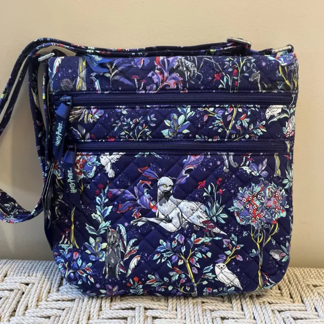 Vera Bradley Triple Zip Hipster Crossbody Bag Forbidden Forest Purple Purse NWT