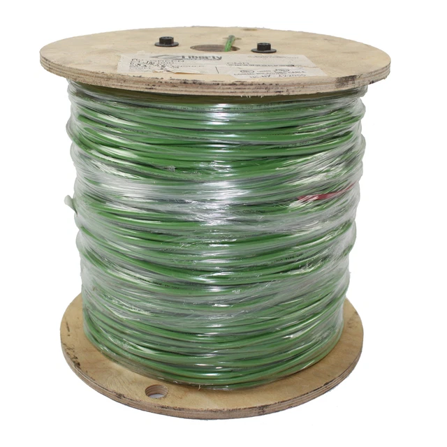 Liberty Wire & Cable 22Awg 4-Conductor Cable, 22/4C, Cm/Cmr, Green, 1000-Feet