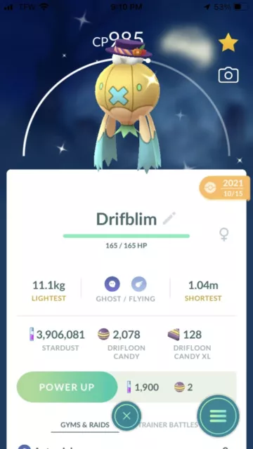 ✨ Pokemon GO Shiny DRIFBLIM Costume Halloween ✨ ✨ Pokemon GO Shiny DRIFBLIM Costume Halloween ✨