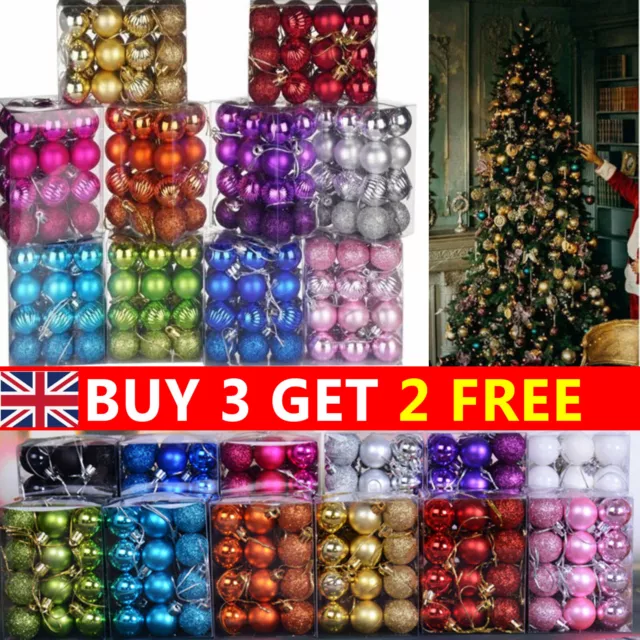 24pcs 1.2in 3cm Christmas Decor Baubles Tree Balls Xmas Party Wedding Ornament