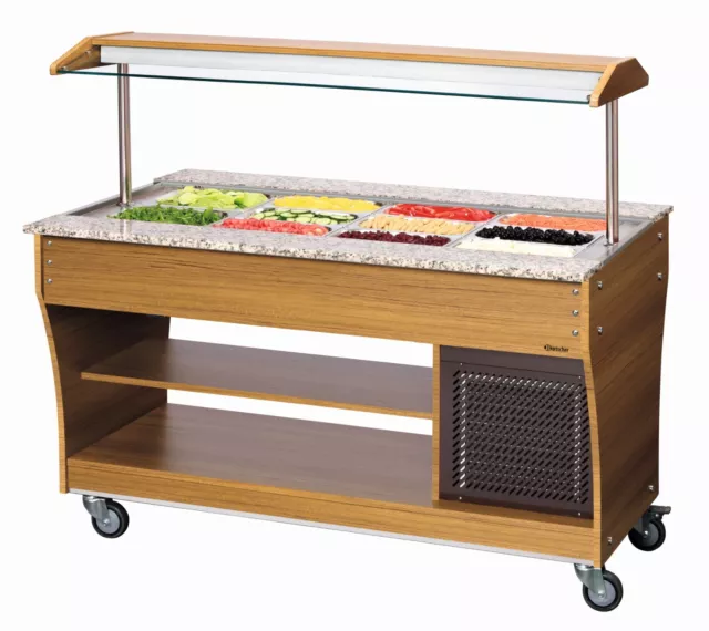 Bartscher Gastro Buffet Buffetwagen Salatbar GN 4x1/1 Kalte Theke fahrbar 125526