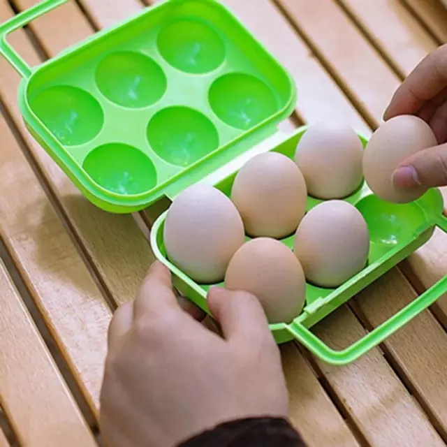 Outdoor 6/12 Grid Egg Storage Box Plastic Travel Portable Kitchen Utensils 3