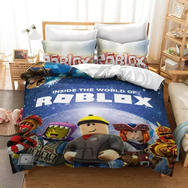 2/3Pcs 3D Cartoon Kid Quilt Duvet Cover Bedding Set Kids Single Double Size Gift