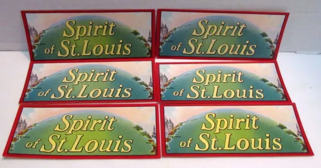 Spirit of St Louis Cigar Box Labels, lot of 6