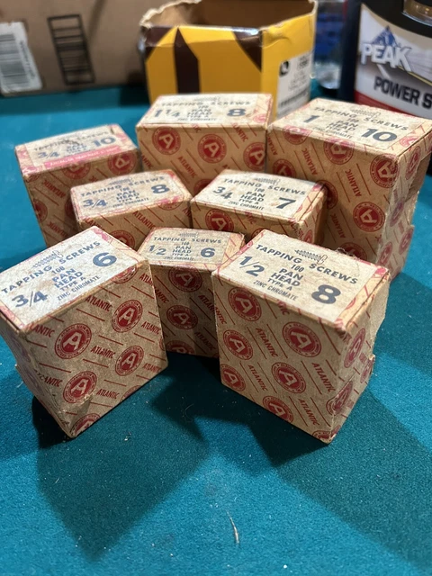 Vintage Atlantic Screw Works New Old Stock Collectors Bundle Lot