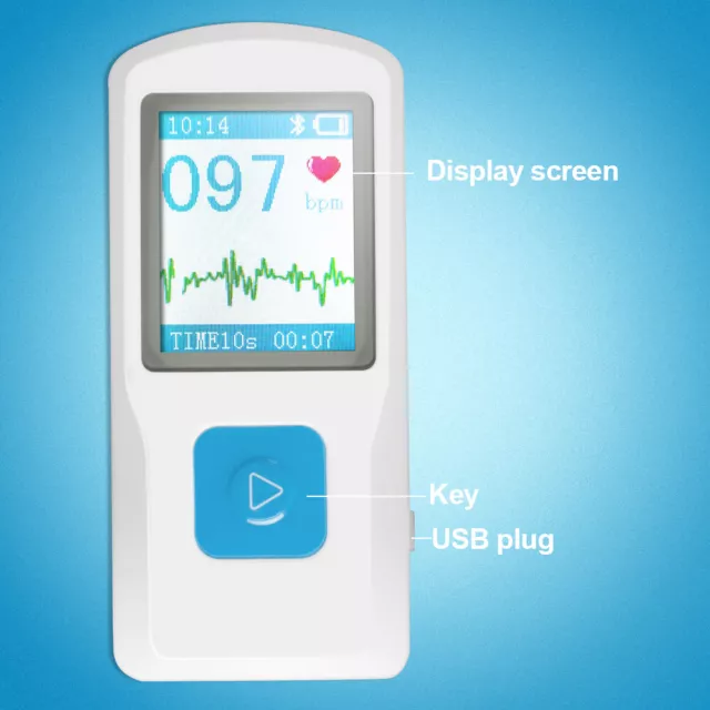 Carejoy Digital PM10 ECG/EKG Machine Patient Monitor,Heart/Cardiac Easy Check