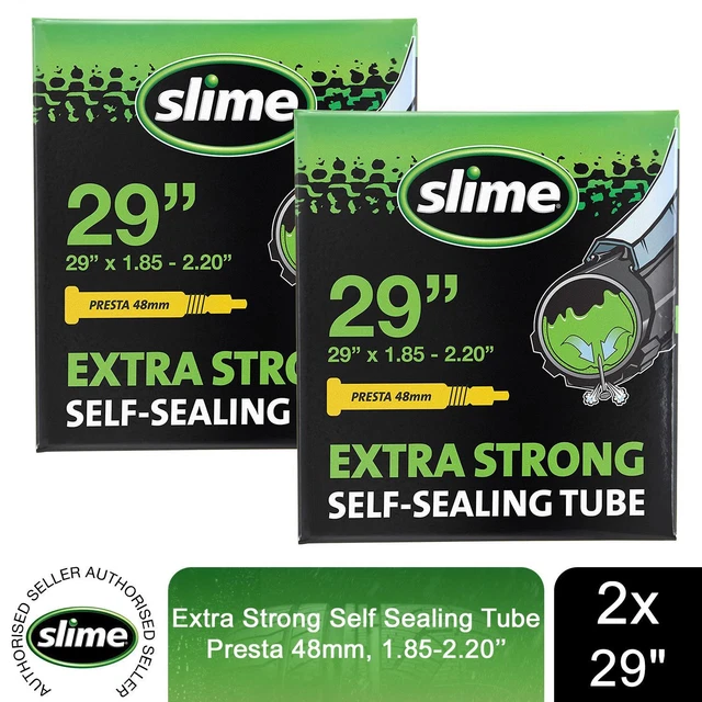 Slime Bike Inner Tube Self Sealing 29", Presta Valve, Mountain Bike, 2 Pack