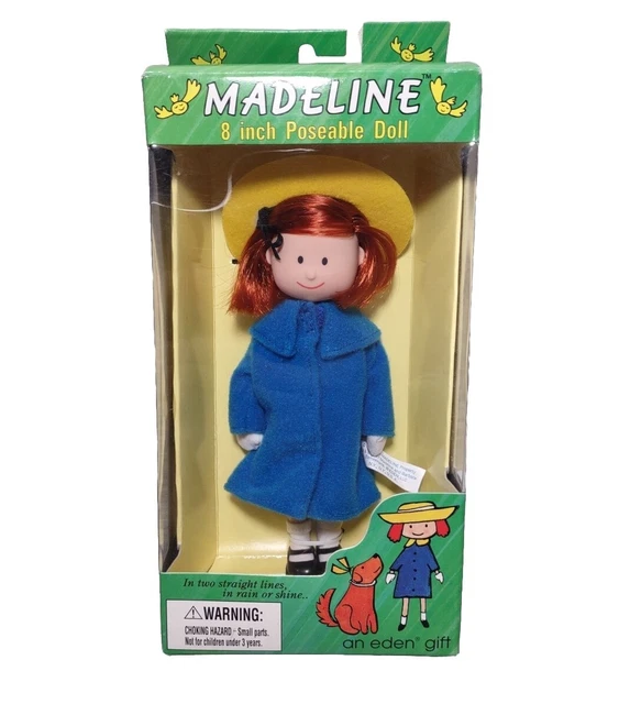 Vintage Madeline & Friends MADELINE 8” Poseable Doll by Eden 1996 NEW WITH BOX