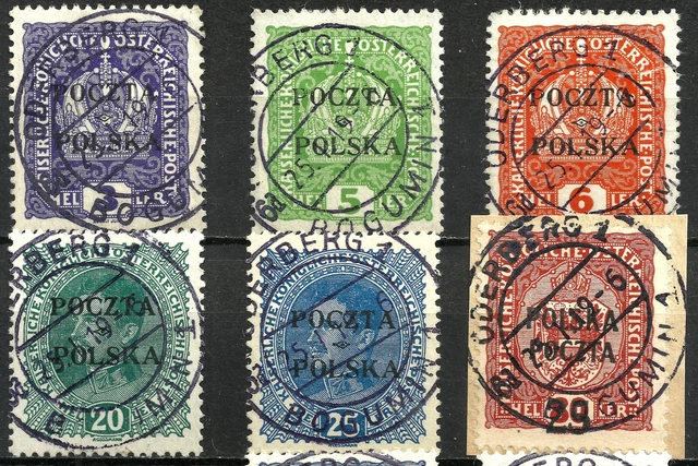 POLAND 1919 KRAKAU SET used LOT signed FILATELIA 3