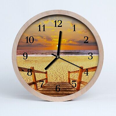 Bamboo Tulup Horloge murale en bois 30fi cm horloge en bois Bamboo Bamboo 