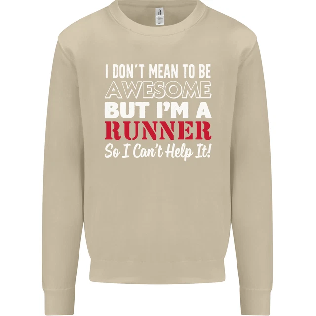 Felpa da uomo I Dont Mean to Be but Im Runner Running 5