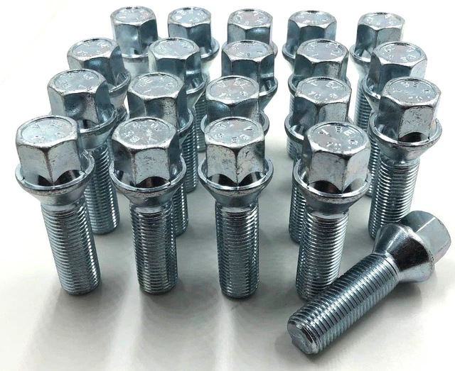 10 Extended Alloy Wheel Bolts Black – M14 X 1.25 40mm For BMW Mini – Bimecc