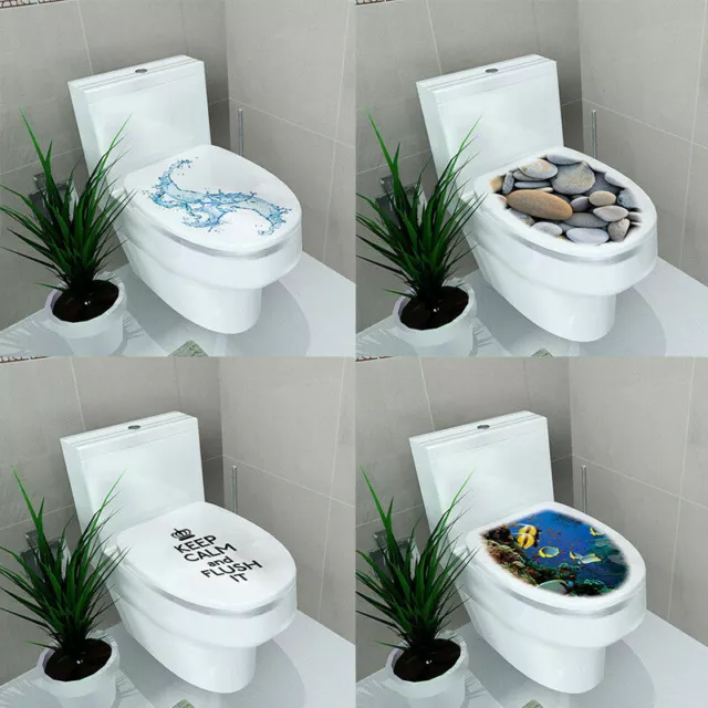 WC Klodeckel Aufkleber für Badezimmer Sitz Wandbilder Toilette Deko Sticker