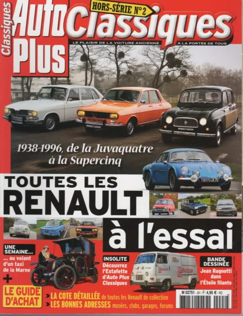 Auto Plus Classiques Hs2 Toutes Les Renault A L'essai 4Cv Juvaquatre R12 R16 R5