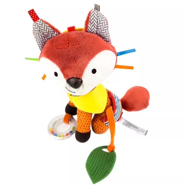 Skip Hop Bandana Buddies Fox Plush Baby Stroller Activity Teether Rattle Texture