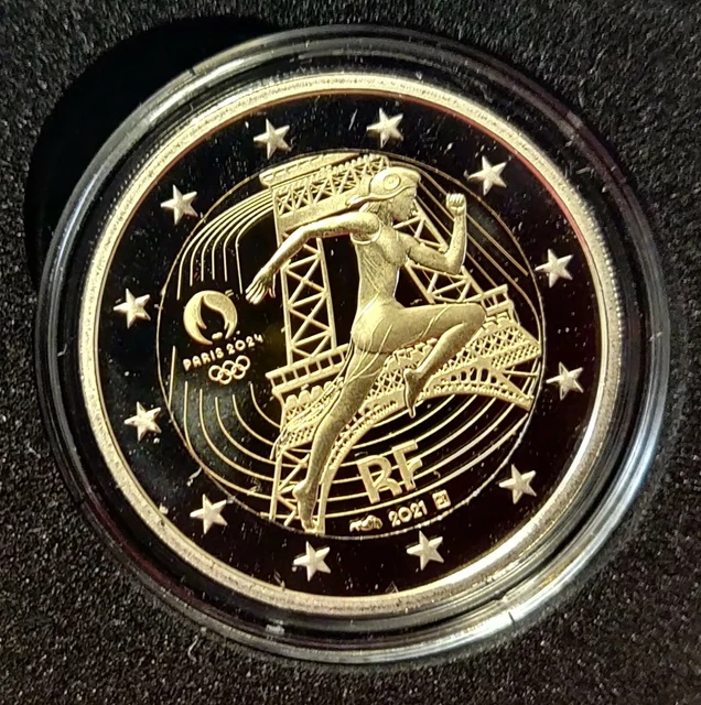 2 EURO FRANCE 2021 Jeux Olympiques de Paris 2024 BE PROOF EUR 90,00