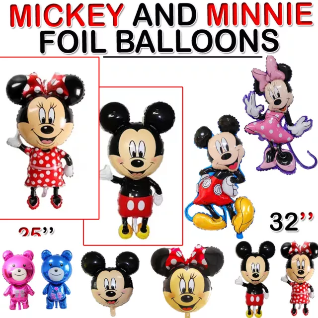 Große Disney Mickey Minnie Maus Geburtstag Folie Ballons Kinder Party Mädchen Jungen UK