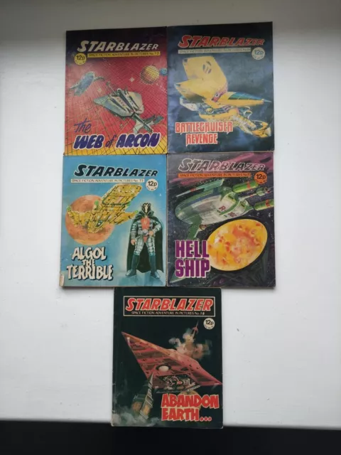 Starblazer Comics "Adventures In Space" Job Lot No 12,13,14,15 & 18 1979 - 1980