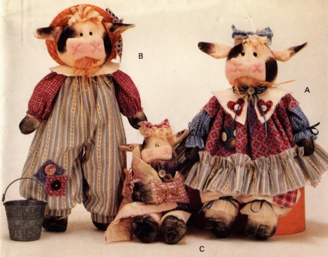Butterick 3399 uncut sewing pattern Country Cows Needle in a Haystack 1994 OOP