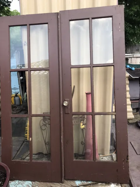 Elegant French Pocket Doors, Beveled Glass, Early 1900s, Antique Very Rare