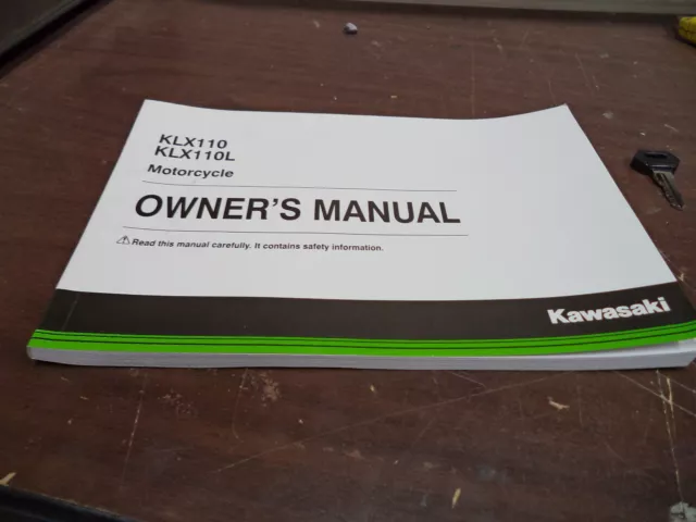 Kawasaki OEM New owners manual KLX110  #4777