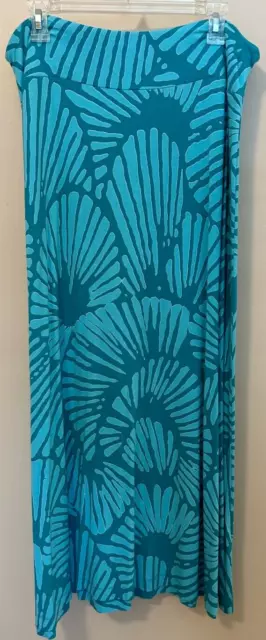 TOMMY BAHAMA Large Blue Maxi Knit Skirt Women Excellent