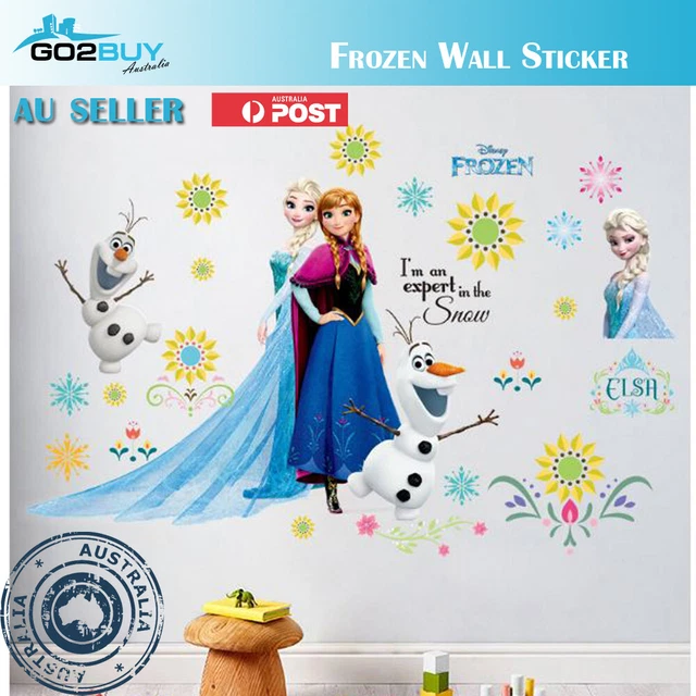 DISNEY FROZEN ELSA Anna Wall Sticker Removable Broken Wall Kid Girl