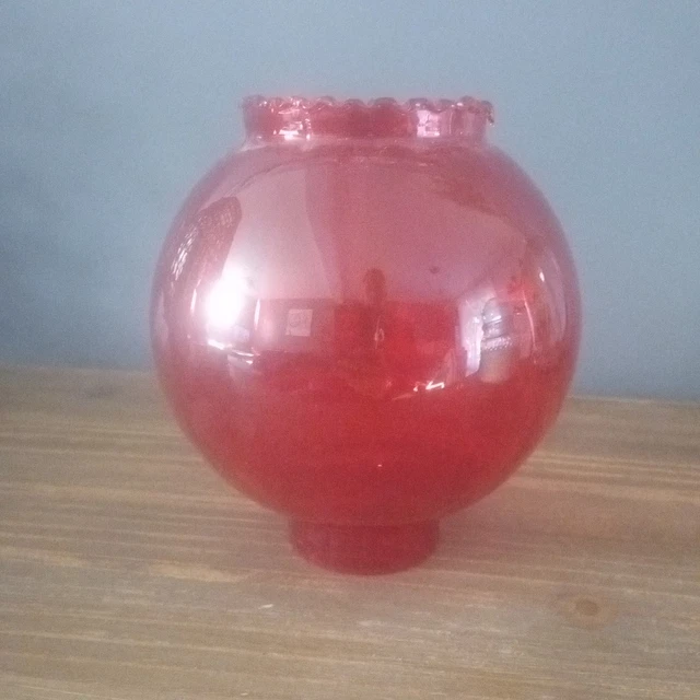 ANCIENNE GRANDE TULIPE Globe pour lampe à pétrole EUR 141,00 - FR