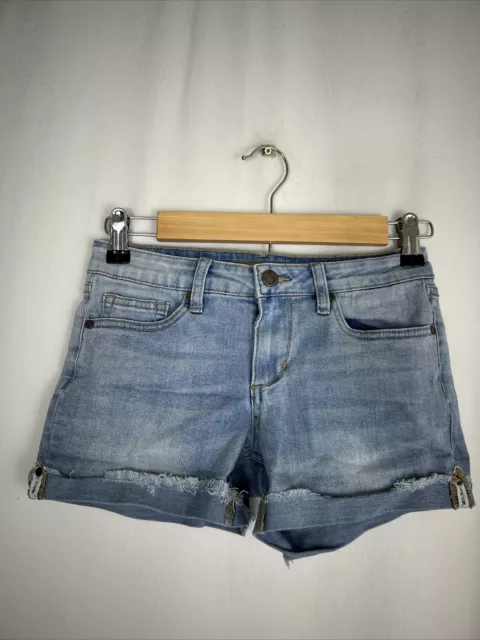 Joes Jeans Cuffed Shorts Denim Blue Cut Off Jean Girls Size 12 26x3