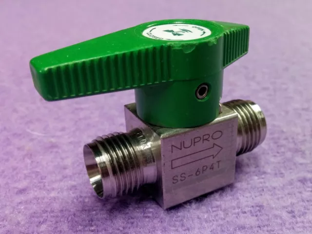 1pc -- Swagelok Whitey Nupro 3/8" Plug Valve -- SS-6P4T -- 316 Stainless Steel