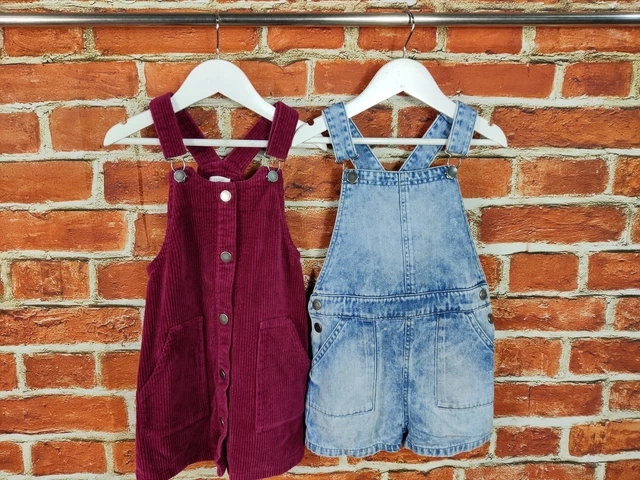 Girls Bundle Age 5-6 Years Next M&S Pinafore Dress Dungarees Corduroy Set 116Cm