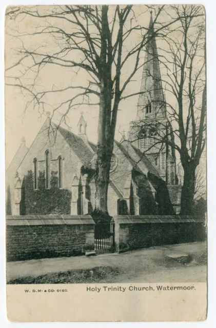 Holy Trinity Church Watermoor  Cirencester Gloucestershire Old Postcard c 1910