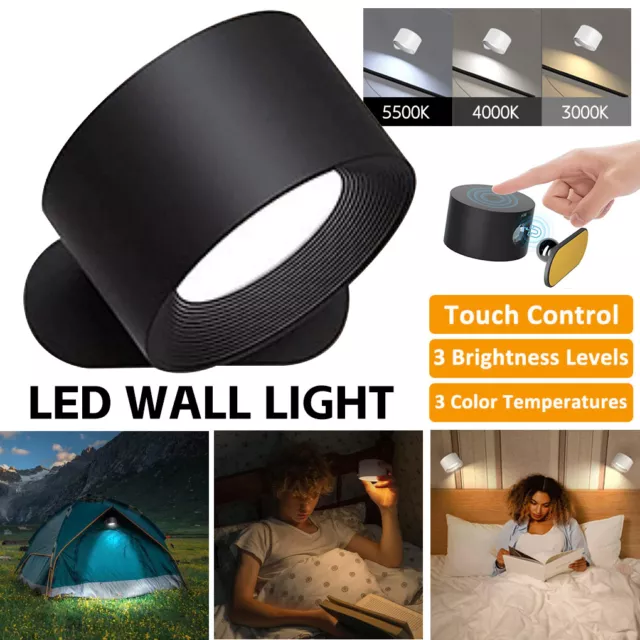 Rechargeable Wall Light Reading Lamp LED Portable Wall Sconce Wall Mounted Decor