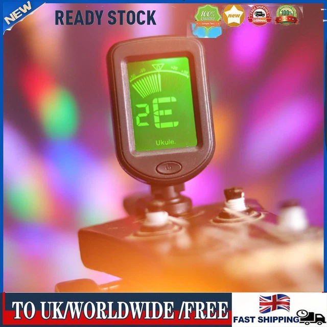 LCD Display Clip-On Tuner Clip On Guitar Tuners for Guitar/Bass/Violin/Ukulele