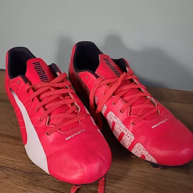 PUMA Evospeed Football Boots | Size UK 5 | Moulds Moulded Studs | Pink Good Used