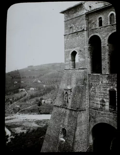 ANTIQUE Magic Lantern Slide ASSISI NO4 C1910 PHOTO ITALY ARCHITECTURE