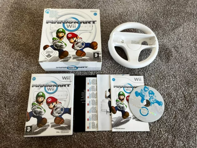Mario Kart Wii Big Box With Wii Wheel Brand New Sealed Box 海外 即決-