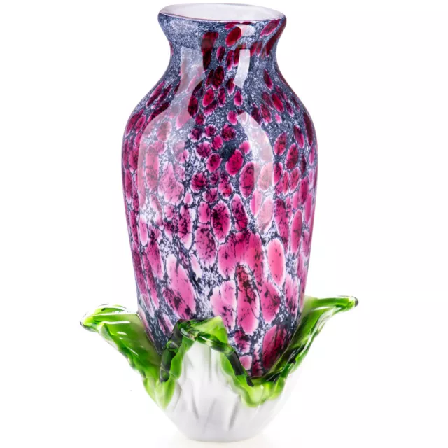 Deko Vase Glaskunst Glasvase Dekovase im Murano-Stil 39 cm