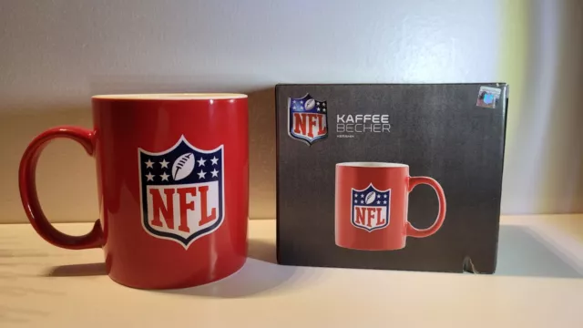 NFL Football Tasse Kaffeetasse, Teetasse in weiß/rot/blau mit Logo. Superbowl