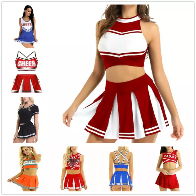 ABITO ELEGANTE DA donna Glee cheerleader ragazza scuola uniforme costume  festa EUR 28,15 - PicClick IT