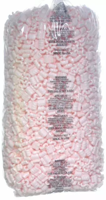 Packing Peanuts 3.5 Cu Ft - 1 Bag Pink anti Static Popcorn Free Shipping