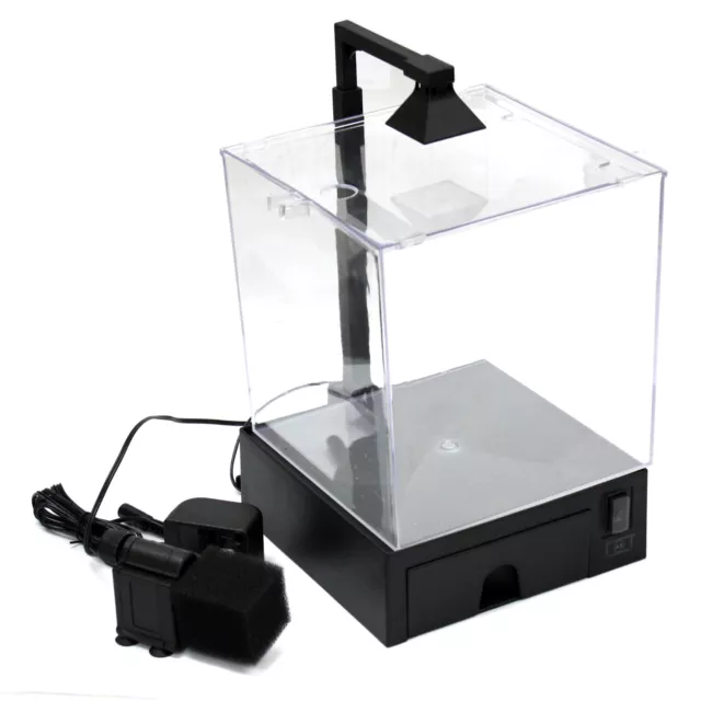 1.5 gal / 5.5L Aquarium Fish Tank for Home Office w/ LED Light & Filter & Pump 2
